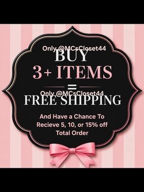 FREE SHIPPING on 3+ ITEM BUNDLES
